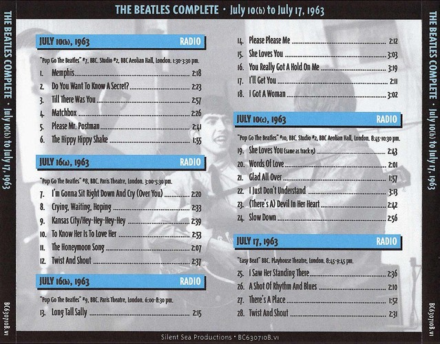 BC-630710b.v1 - The Beatles Complete 11 - July 10 (b) To July 17, 1963