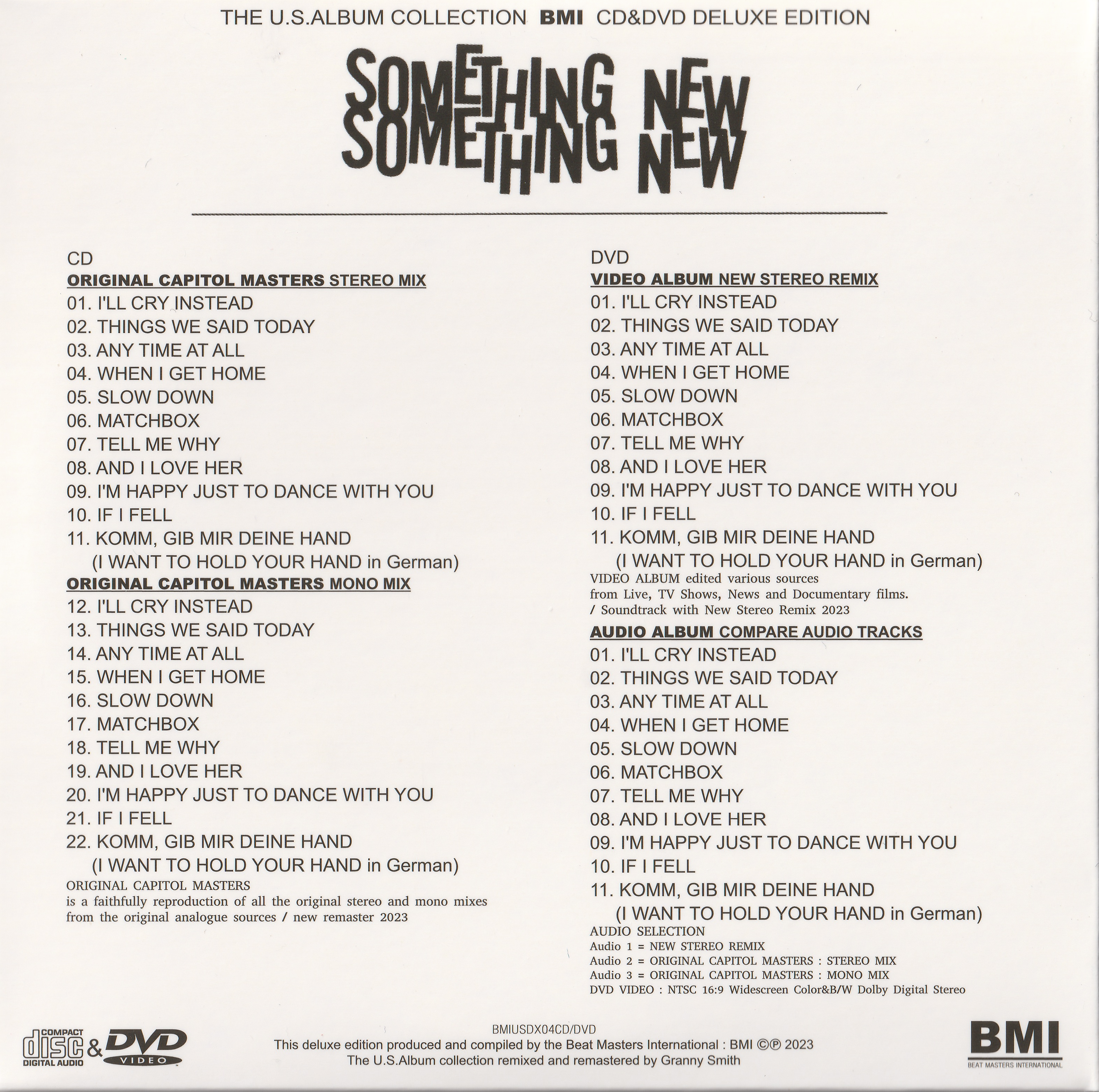 BMI-USDX04CD-DVD - Something New - The U.S. Album Collection Deluxe Edition