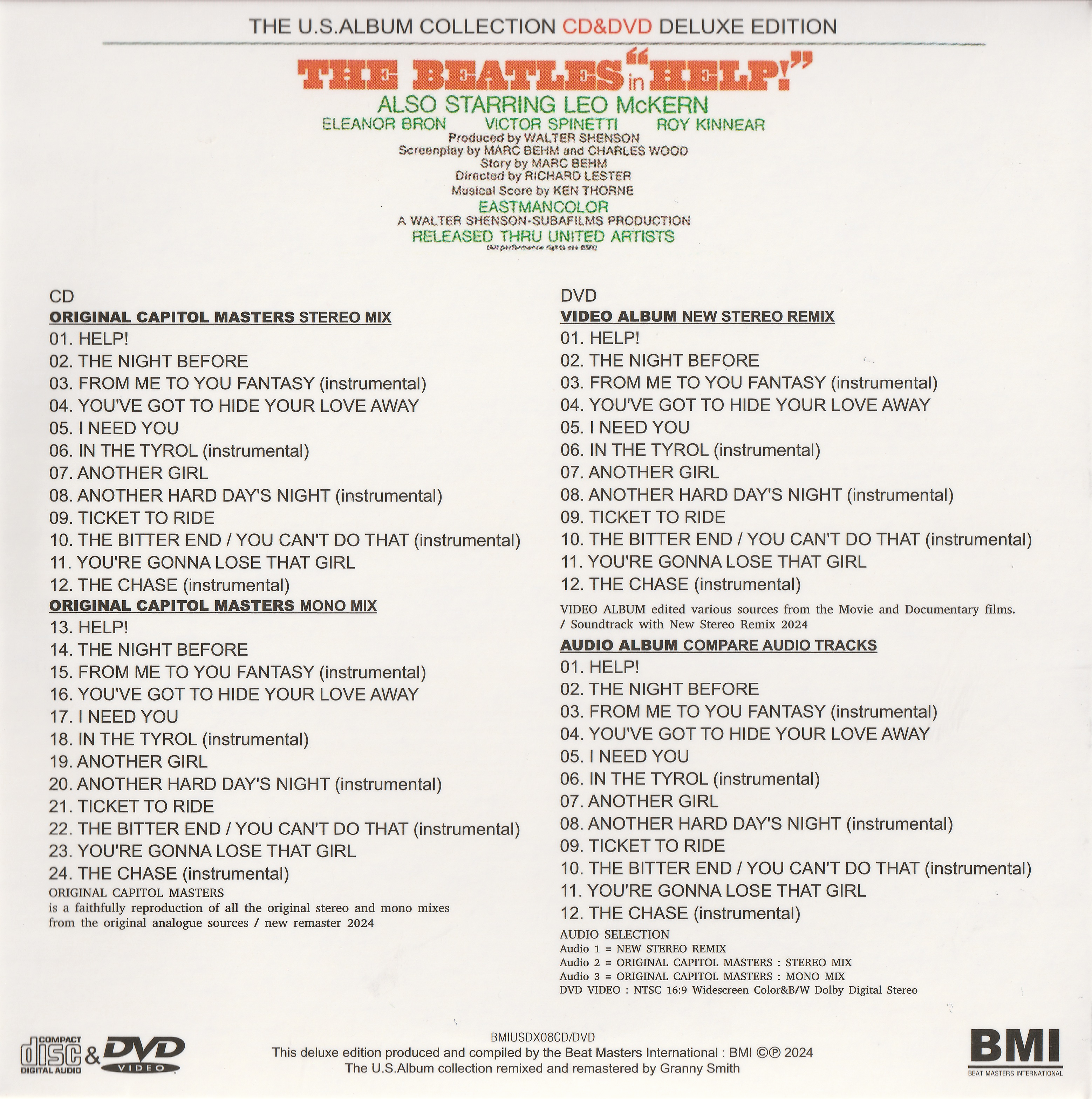 BMI-USDX08CD-DVD - Help! - The U.S. Album Collection Deluxe Edition