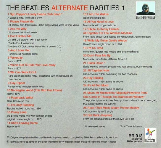 BR-013 - Alternate Rarities 1