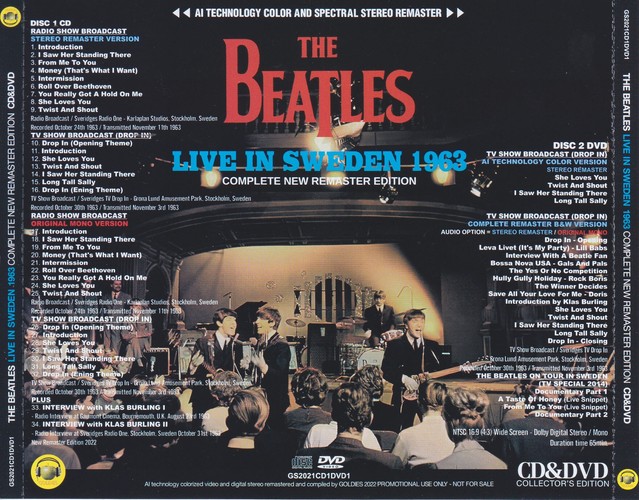 GS2021CD1DVD1 - Live In Sweden, 1963. Complete New Remaster Edition