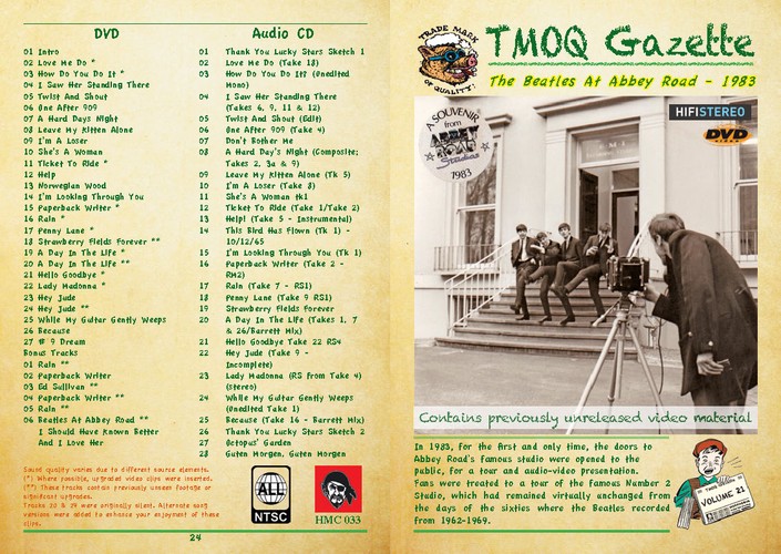 HMC-033 - TMOQ Gazette Volume 21. The Beatles At Abbey Road - 1983