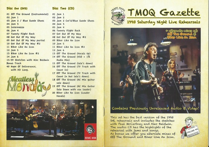 HMC-058 - TMOQ Gazette Volume 46. 1993 Saturday Night Live Rehearsals