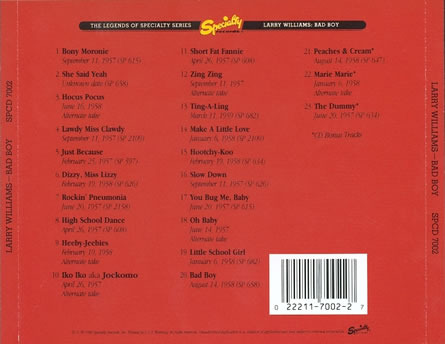 Larry Williams - Bad Boy