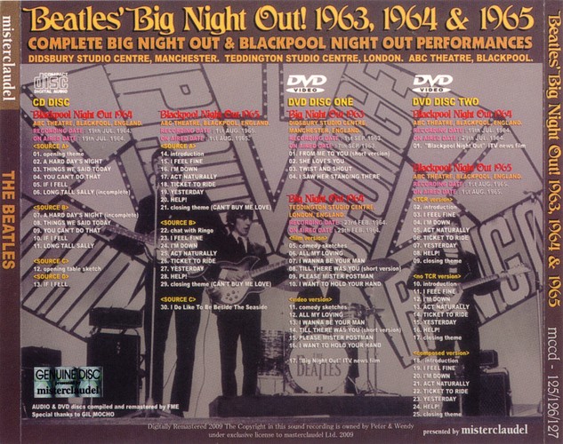 MCCD-125-126-127 - Beatles' Big Night Out! 1963, 1964 & 1965