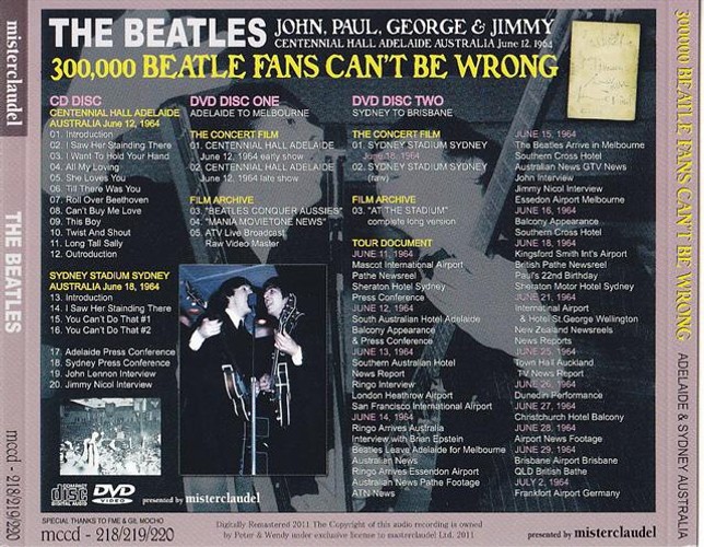 MCCD-218-219-220 - 3000.000 Beatle Fans Can't Be Wrong