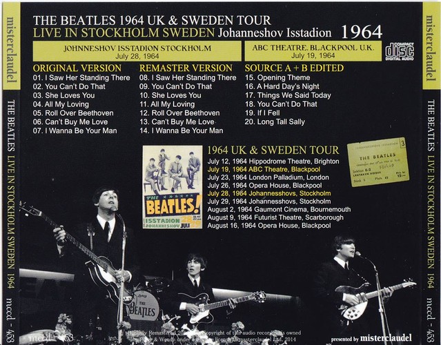 MCCD-453 - Live In Stockholm, Sweden 1964