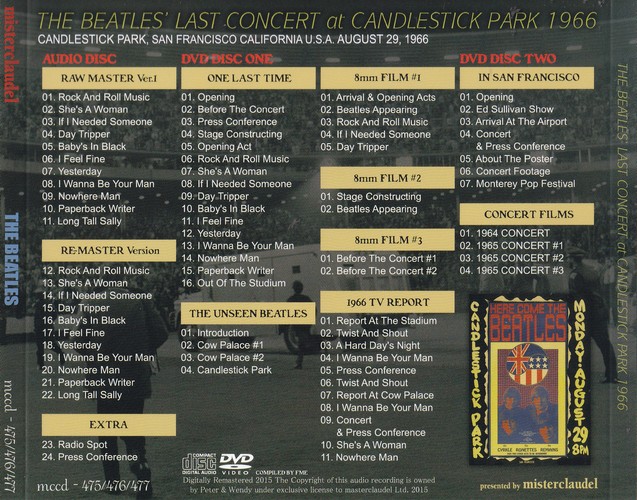 MCCD-475-476-477 - The Beatles' Last Concert At Candlestick Park 1966