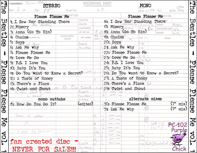 PC-102 - Please Please Me Deluxe Vol.1
