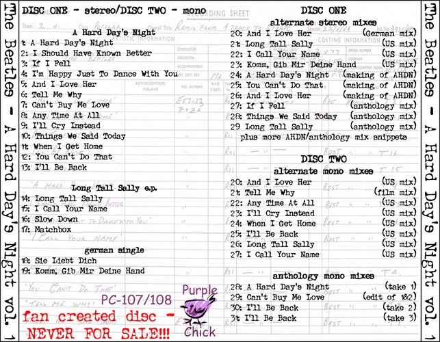 PC-108 - A Hard Day's Night Deluxe Vol.1 (Disc 2)