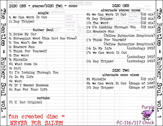 PC-116 - Rubber Soul Deluxe Vol.1 (Disc 1)