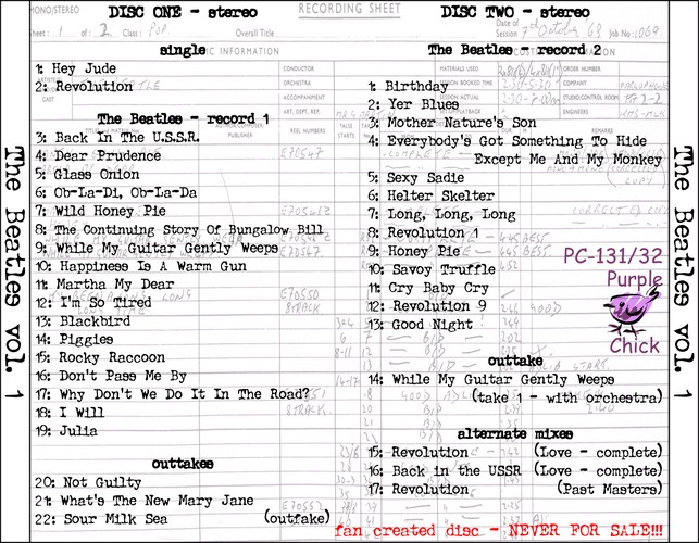 PC-131 - The Beatles (White Album) Deluxe Vol.1 (Disc 1)