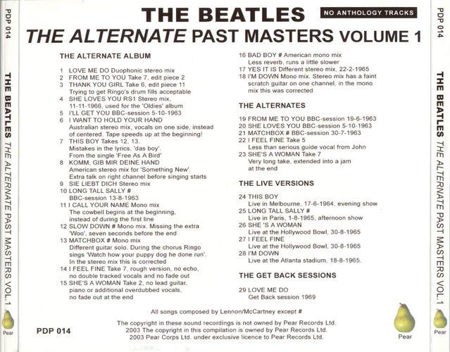 PDP-014 - The Alternate Past Masters, Vol.1
