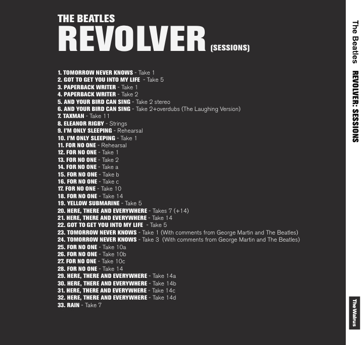 Revolver. Sessions
