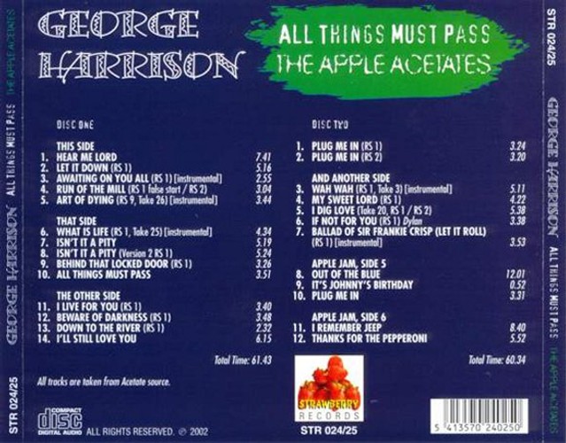 STR-024-025 - All Things Must Pass. The Apple Acetates