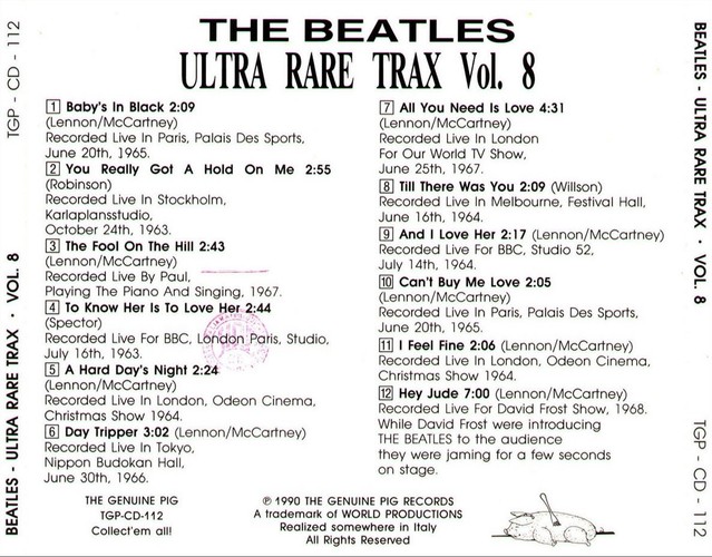 TGP-CD-112 - Ultra Rare Trax, Vol.8