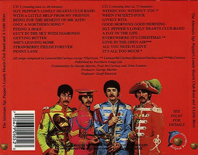 CDP-790113-2 - The Alternate Sgt.Pepper's Lonely Hearts Club Band And A Little More