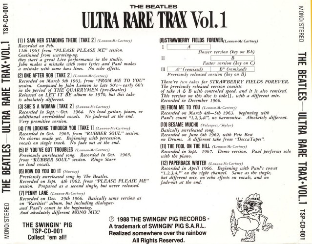 TSP CD-001 - Ultra Rare Trax, Vol.1