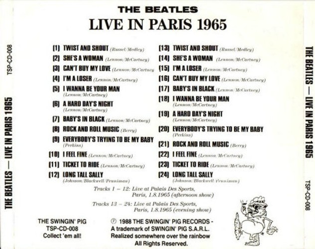 TSP CD-008 - Live In Paris 1965