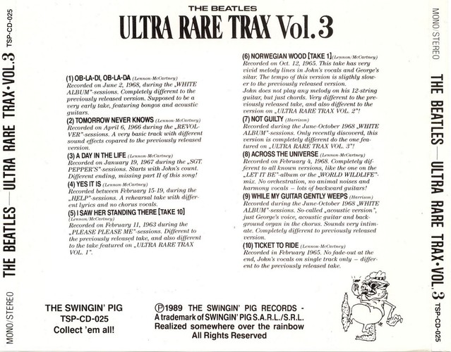 TSP CD-025 - Ultra Rare Trax, Vol.3