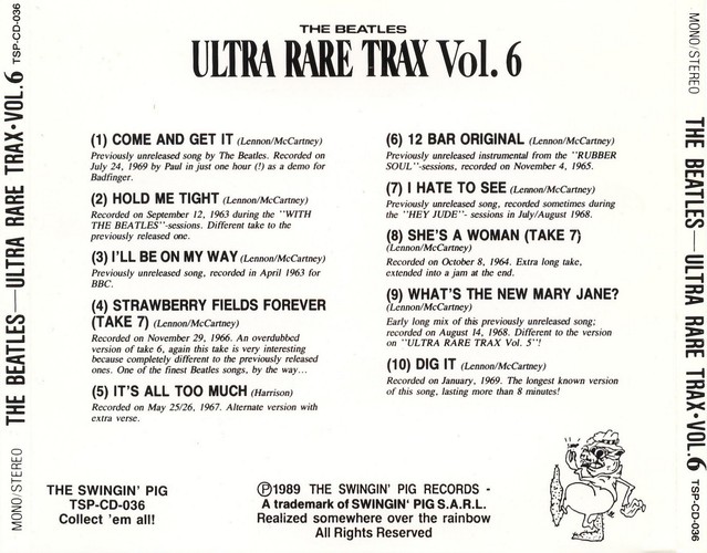 TSP CD-036 - Ultra Rare Trax, Vol.6
