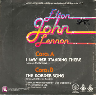 I Saw Her Standing There / The Border Song (Elton John)