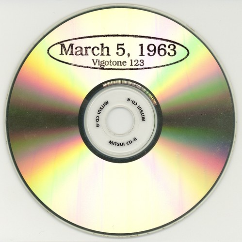 VT-123 - March 5, 1963 Plus The Decca Tape